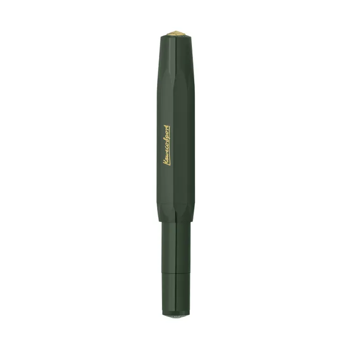 Kaweco Classic Sport Green With Clip And 23K Gold-Plated Steel Nib And Iridium Tip Fountain Pen-Fine