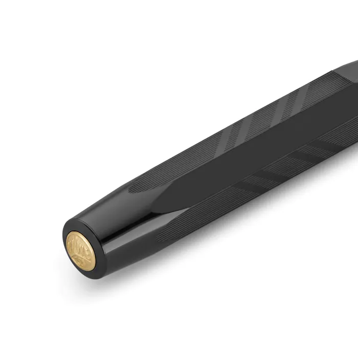 Kaweco Classic Sport Guilloche Black With 23K Gold-Plated Steel Nib And Iridium Tip Fountain Pen-Medium