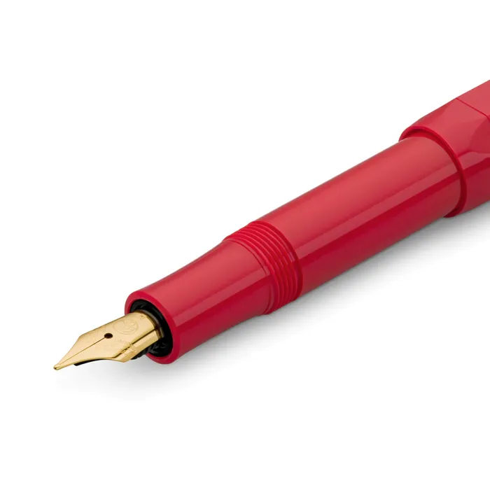 Kaweco Classic Sport Red With 23K Gold-Plated Steel Nib And Iridium Tip Fountain Pen-Medium