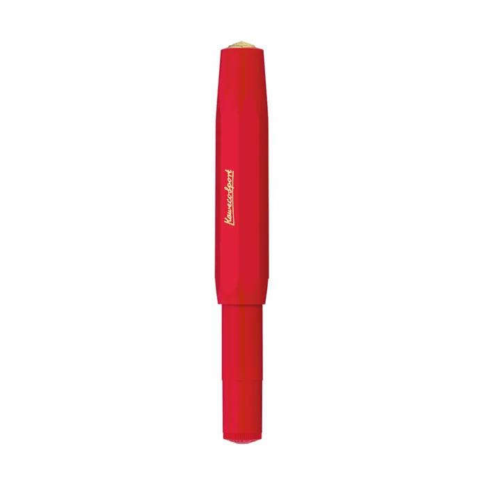 Kaweco Classic Sport Red With 23K Gold-Plated Steel Nib And Iridium Tip Fountain Pen-Medium