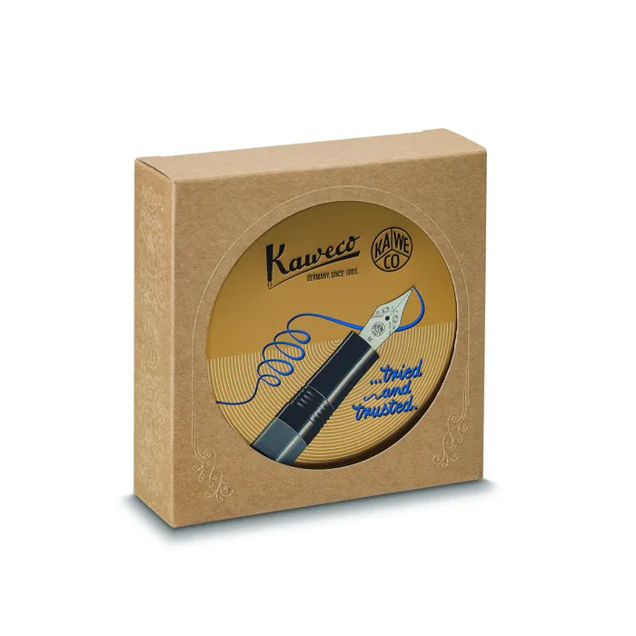 Kaweco Piston Al Sport Starter Set Classic Black/Gold Fountain Pen-Fine