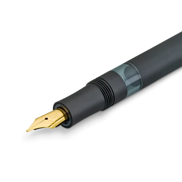 Kaweco Piston Al Sport Starter Set Classic Black/Gold Fountain Pen-Fine
