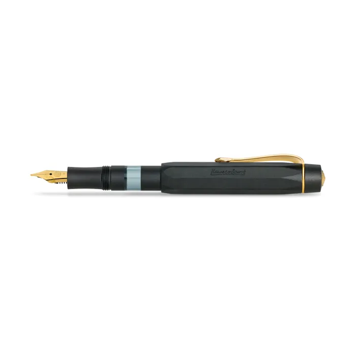Kaweco Piston Al Sport Starter Set Classic Black/Gold Fountain Pen-Fine