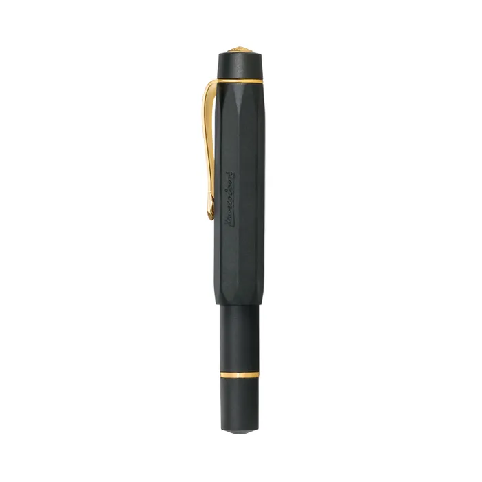 Kaweco Piston Al Sport Starter Set Classic Black/Gold Fountain Pen-Fine