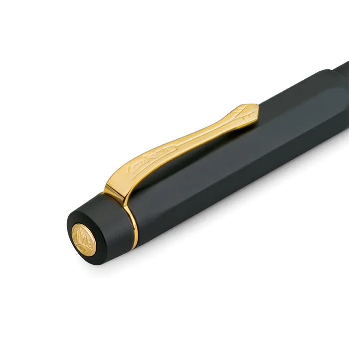 Kaweco Piston Al Sport Starter Set Classic Black/Gold Fountain Pen-Fine