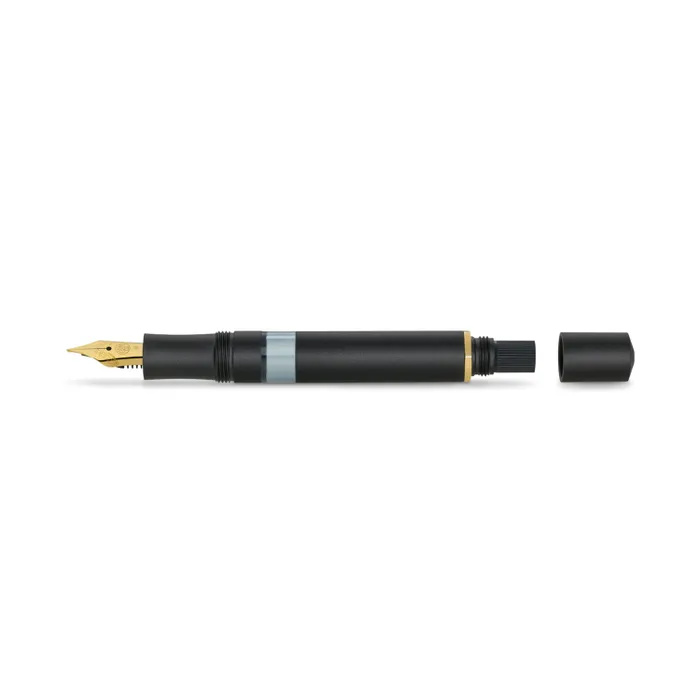 Kaweco Piston Al Sport Starter Set Classic Black/Gold Fountain Pen-Fine