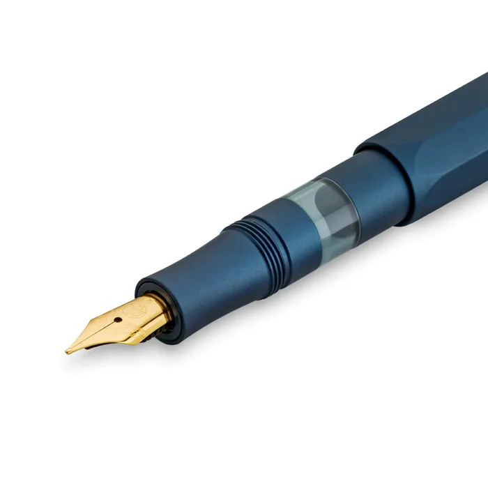 Kaweco Piston Al Sport Starter Set Classic Navy/Gold Fountain Pen-Medium
