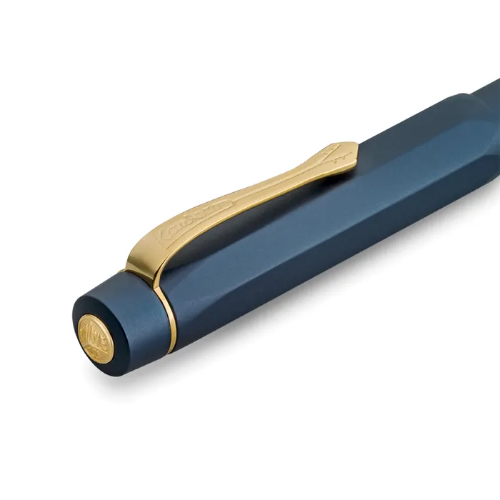 Kaweco Piston Al Sport Starter Set Classic Navy/Gold Fountain Pen-Medium