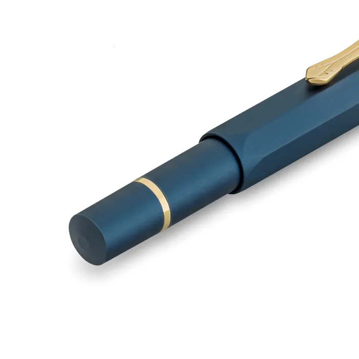 Kaweco Piston Al Sport Starter Set Classic Navy/Gold Fountain Pen-Medium