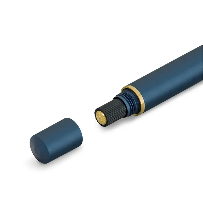 Kaweco Piston Al Sport Starter Set Classic Navy/Gold Fountain Pen-Medium