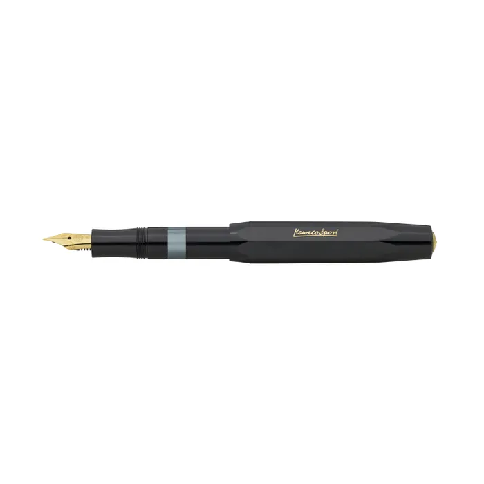 Kaweco Piston Classic Sport Premium Black/Gold Fountain Pen-Fine