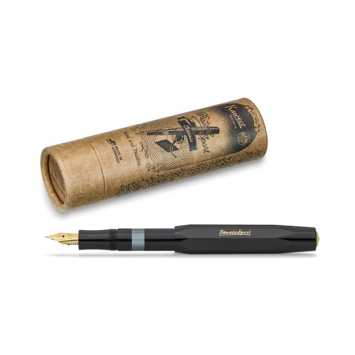 Kaweco Piston Classic Sport Premium Black/Gold Fountain Pen-Fine