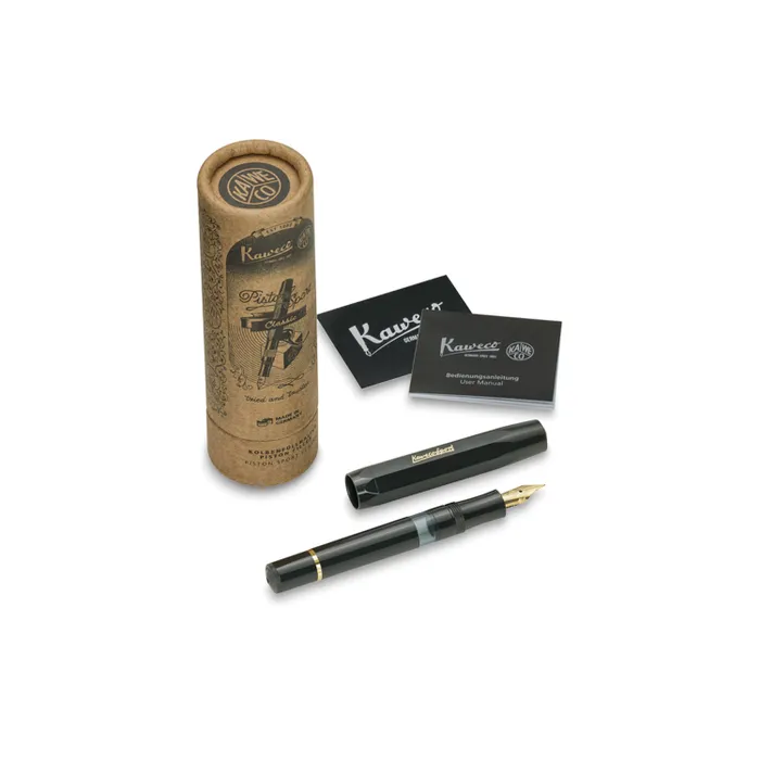 Kaweco Piston Classic Sport Premium Black/Gold Fountain Pen-Fine