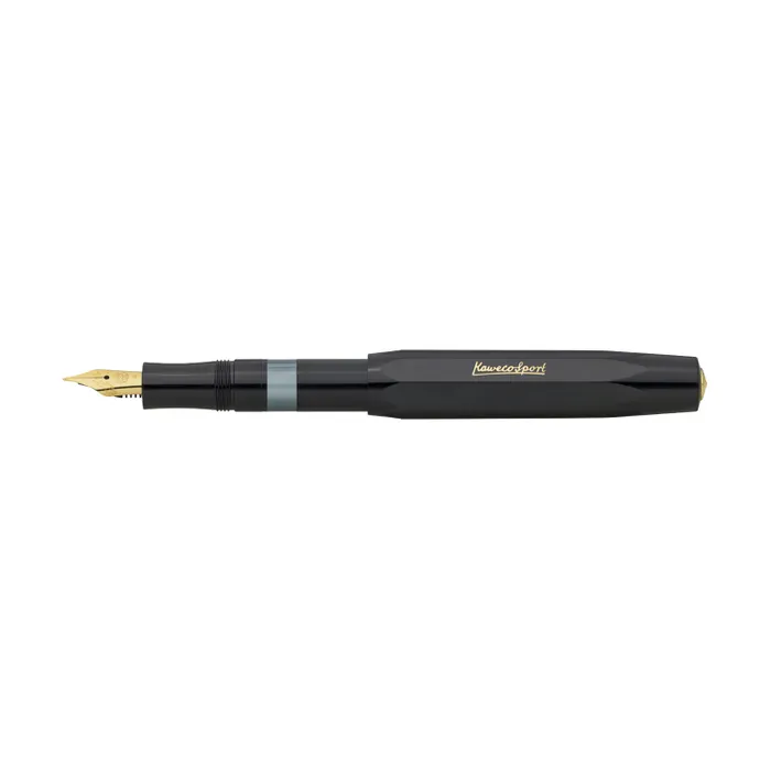 Kaweco Piston Classic Sport Premium Black/Gold Fountain Pen-Medium