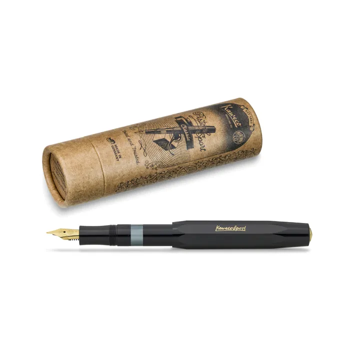 Kaweco Piston Classic Sport Premium Black/Gold Fountain Pen-Medium