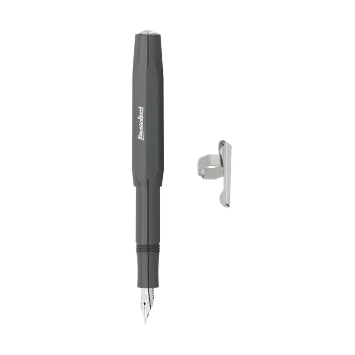 Kaweco Skyline Sport Grey Premium With Clip Fountain Pen-Fine