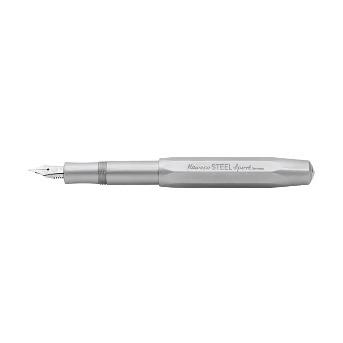 Kaweco Steel Sport Exclusive Stainless Steel Fountain Pen-Fine
