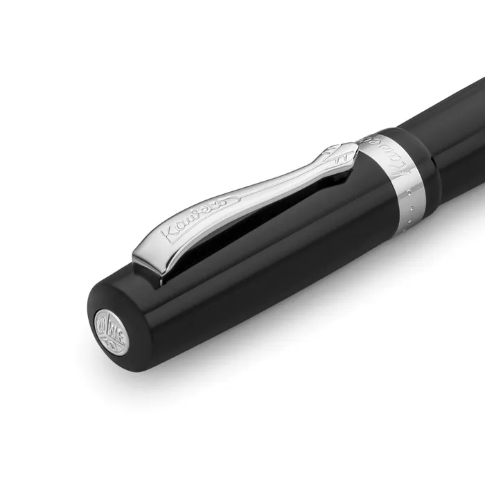 Kaweco Student Premium Acrylic Black And Silver Details Fountain Pen-Medium