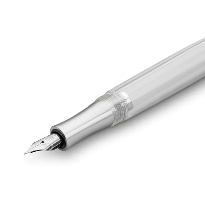 Kaweco Student Acrylic Transparent With Silver Details Fountain Pen-Fine
