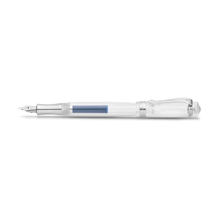 Kaweco Student Acrylic Transparent With Silver Details Fountain Pen-Fine