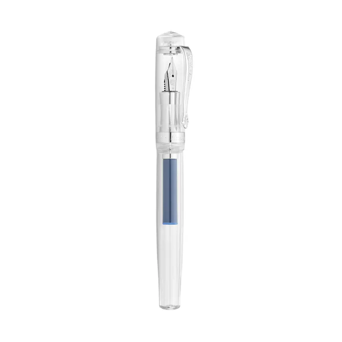 Kaweco Student Acrylic Transparent With Silver Details Fountain Pen-Fine