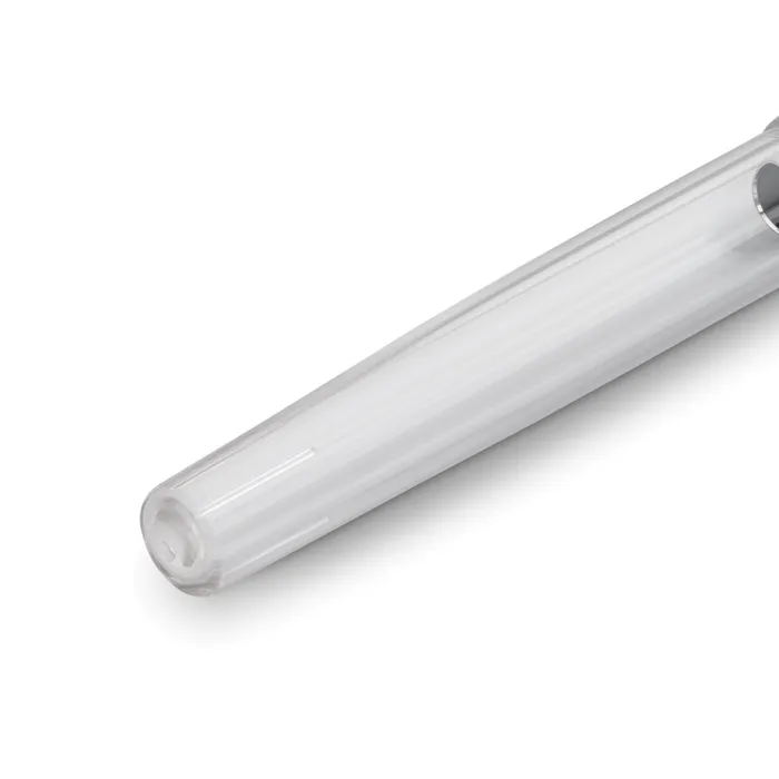 Kaweco Student Acrylic Transparent With Silver Details Fountain Pen-Fine