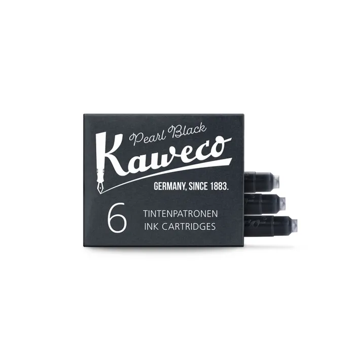 Kaweco Ink Cartridges pack of 6-Pearl Black