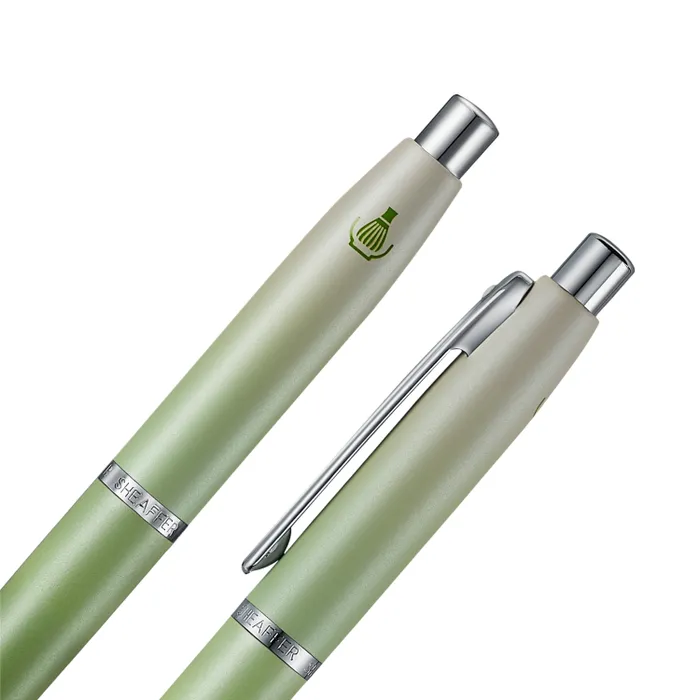 Sheaffer VFM 9431 Matcha Edition Green Ombre Gradient Ballpoint Pen with Chrome-plated Trims