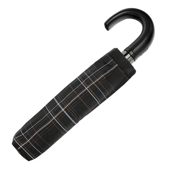 Boss Pocket Umbrella Checkered Black