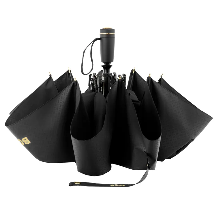 Boss Pocket umbrella Double B Black & Gold
