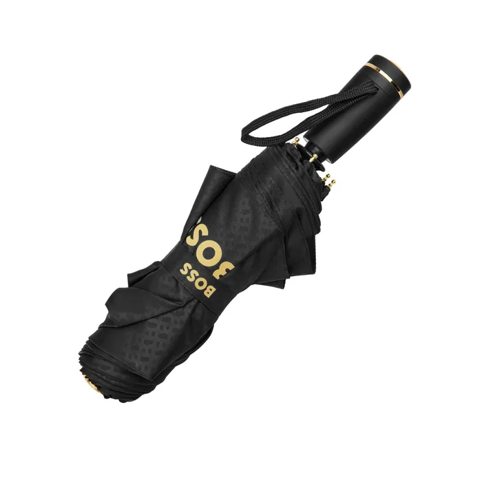 Boss Pocket umbrella Double B Black & Gold