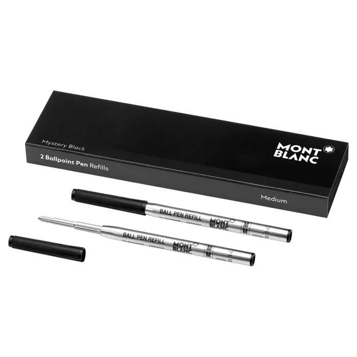 Montblanc Ballpoint Refill Medium (Pack Of 2) Mystery Black