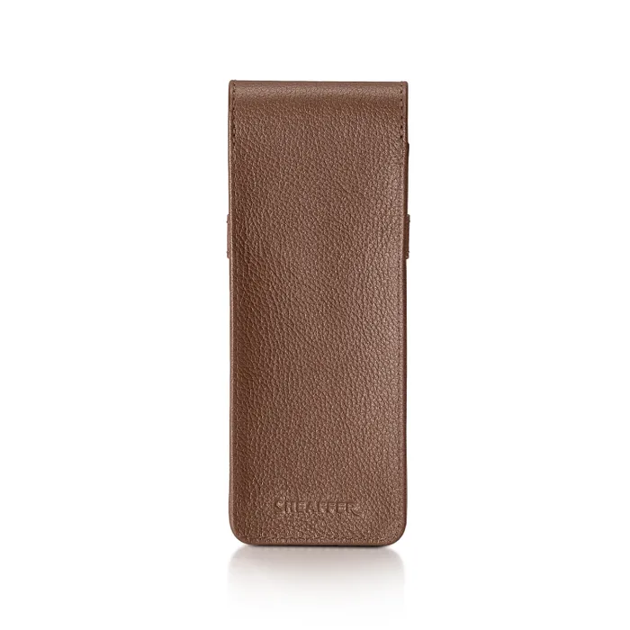 Sheaffer Tan Leather 2 Pen case