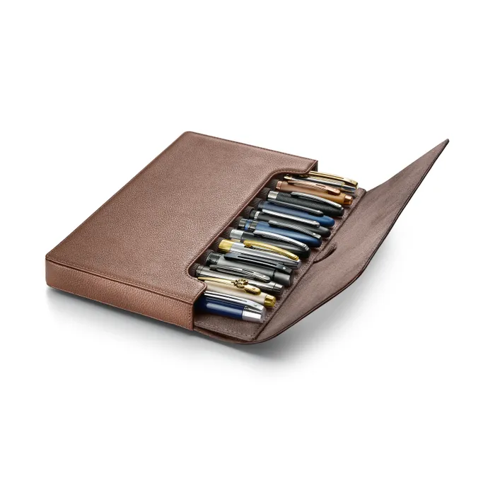 Sheaffer Tan Leather 12 Pen case