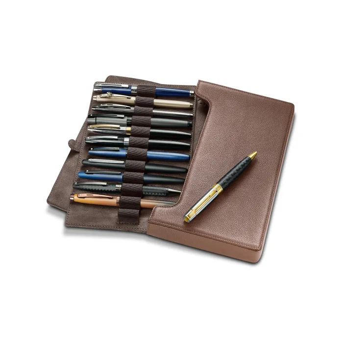 Sheaffer Tan Leather 12 Pen case