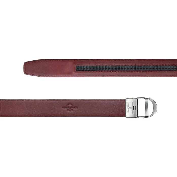Lapis Bard Belt Nova Shiny Chrome Autolock Buckle With Mandeville Black Leather Strap