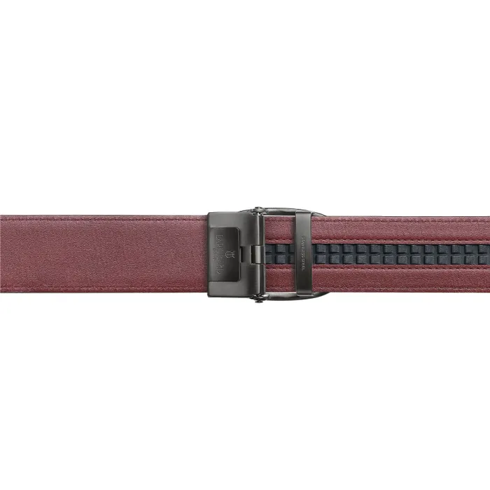 Lapis Bard Belt Nova Shiny Gunmetal Autolock Buckle With Mandeville Brown Leather Strap