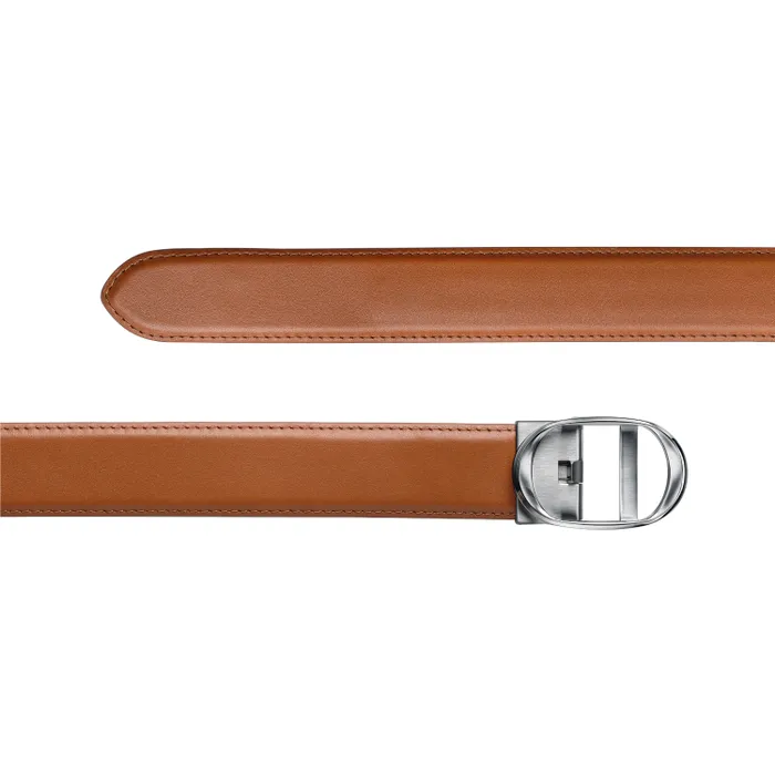Lapis Bard Belt Nova Shiny Chrome Autolock Buckle With Tan Leather Strap