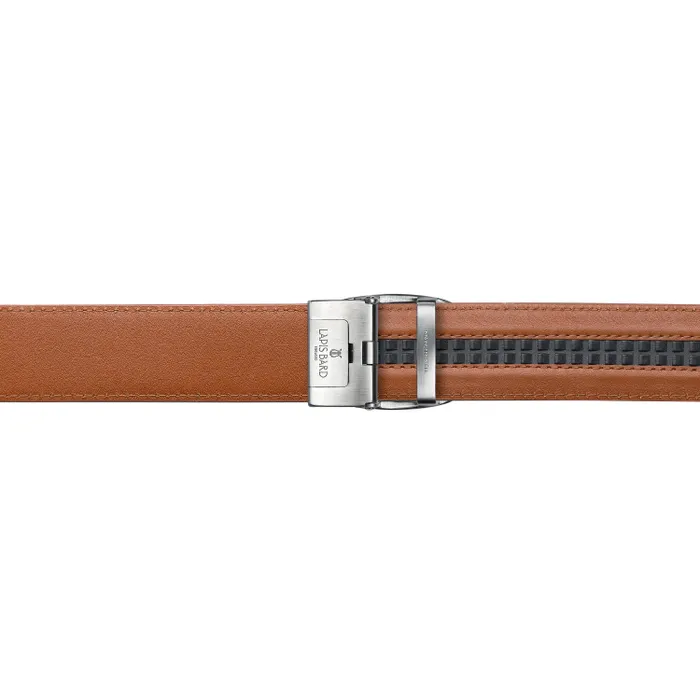 Lapis Bard Belt Nova Shiny Chrome Autolock Buckle With Tan Leather Strap