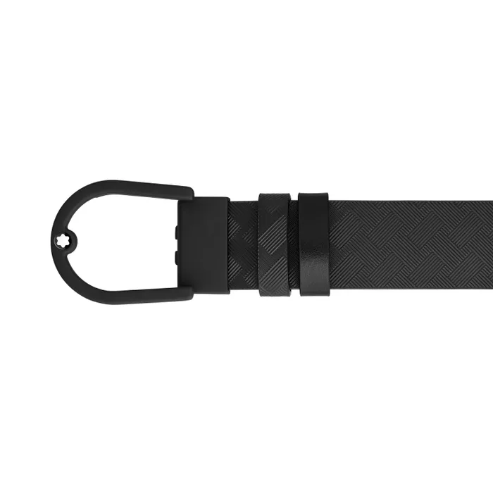Montblanc Horseshoe Extreme 3.0 Pvd Rubberized Reversible Black 35Mm Belt