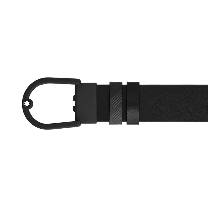 Montblanc Horseshoe Extreme 3.0 Pvd Rubberized Reversible Black 35Mm Belt