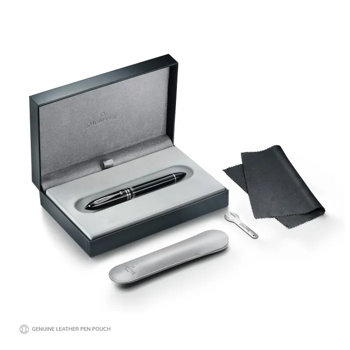 Sheaffer Balance III E892 Glossy Black Fountain Pen with Chrome-plated PVD Trims-Medium