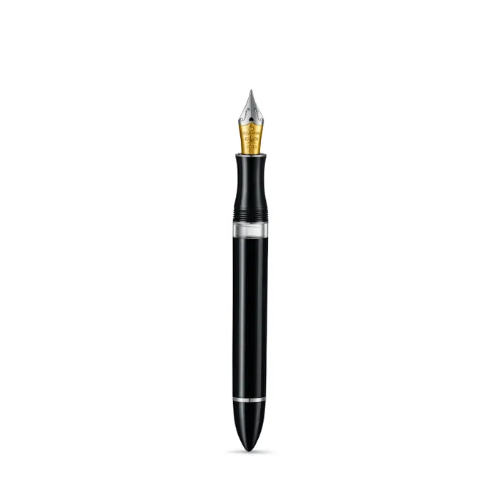Sheaffer Balance III E892 Glossy Black Fountain Pen with Chrome-plated PVD Trims-Medium