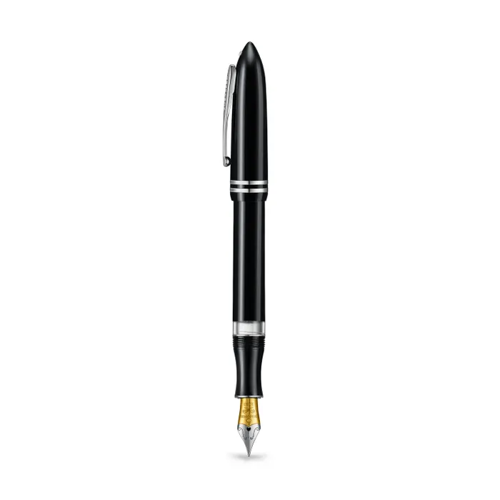 Sheaffer Balance III E892 Glossy Black Fountain Pen with Chrome-plated PVD Trims-Medium