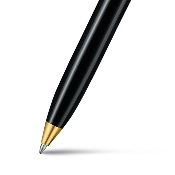 Sheaffer Balance III E893 Glossy Black Ballpoint Pen with Gold-plated PVD Trims
