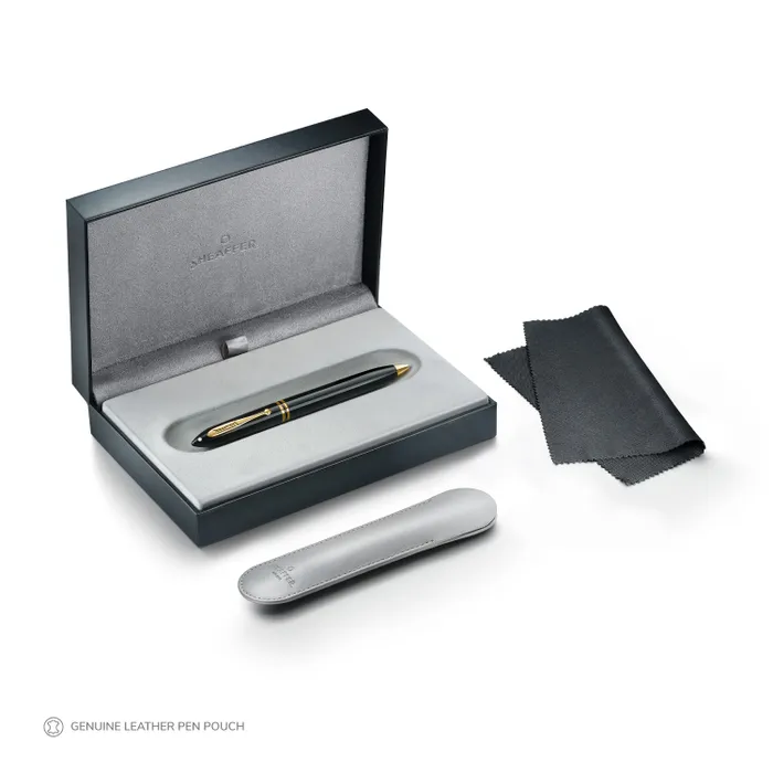 Sheaffer Balance III E893 Glossy Black Ballpoint Pen with Gold-plated PVD Trims
