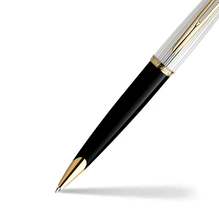 Waterman CarÃ¨ne Black Sea Deluxe with Golden Trim Ballpoint Pen