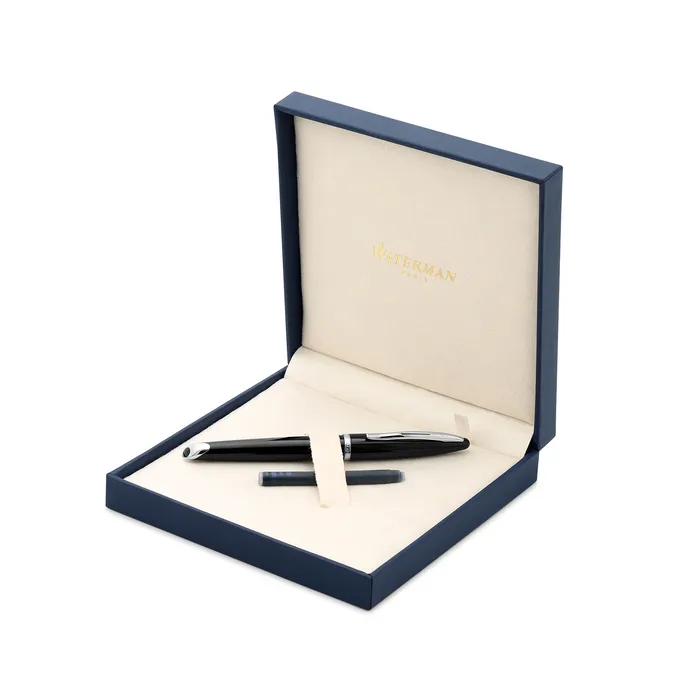 Waterman CarÃ¨ne Black Sea with Chrome Trim Ballpoint Pen