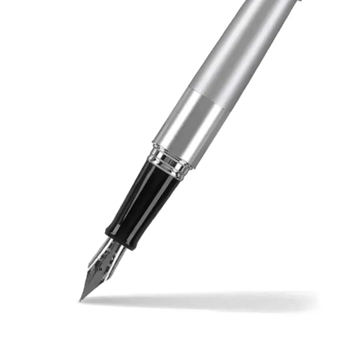 Pilot 2436 MR1 Silver Plain Fountain Pen-Medium