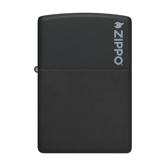 Zippo Lighter Classic Black Matte With Zippo Logo